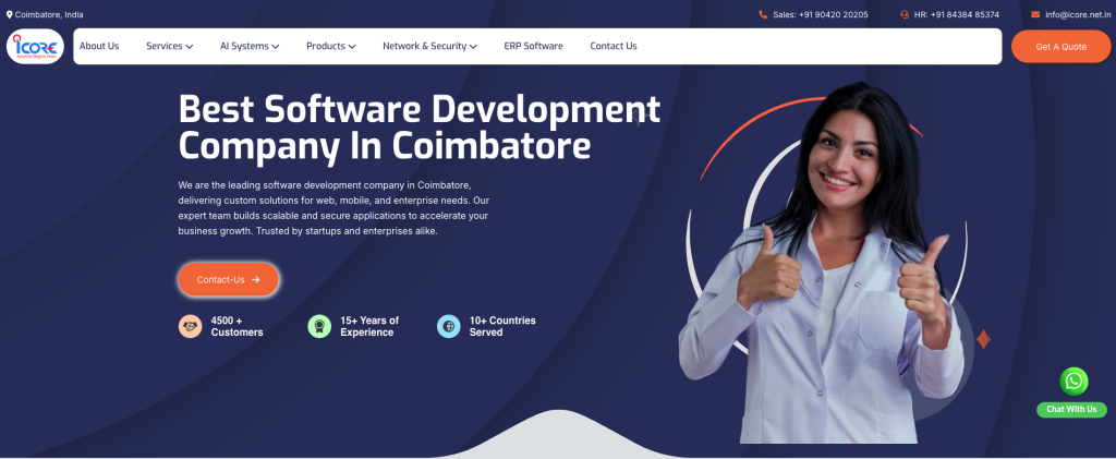 Top 10 WordPress & Magento Development Agencies in Coimbatore (2025) 13 Icore Software Solutions