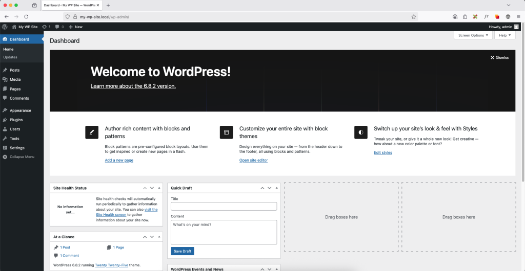 WordPress Setup Cheatsheet with Manual and WP CLI Steps 15 wordpress-dashboard