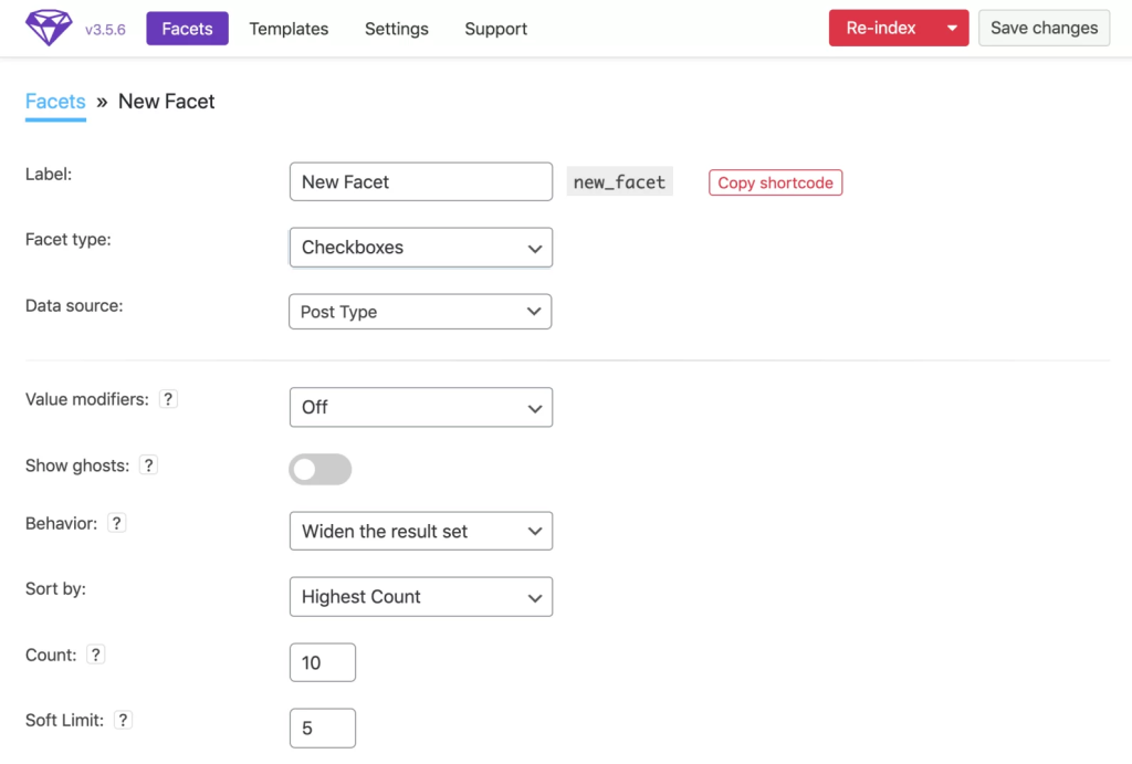 FacetWP CheatSheet 9 Setting up facets on FacetWP