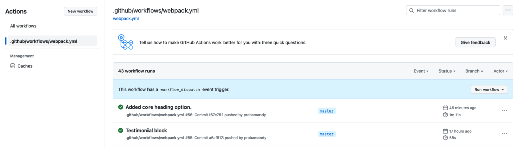 GitHub Actions 16 Workflow Run